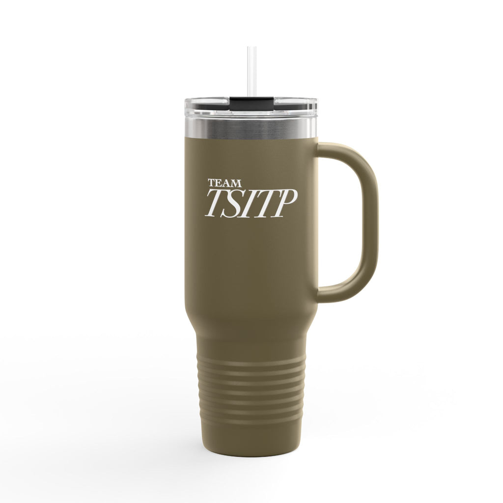 Summer All Night Insulated Travel Mug – 40oz Steel Tumbler with Straw & Handle