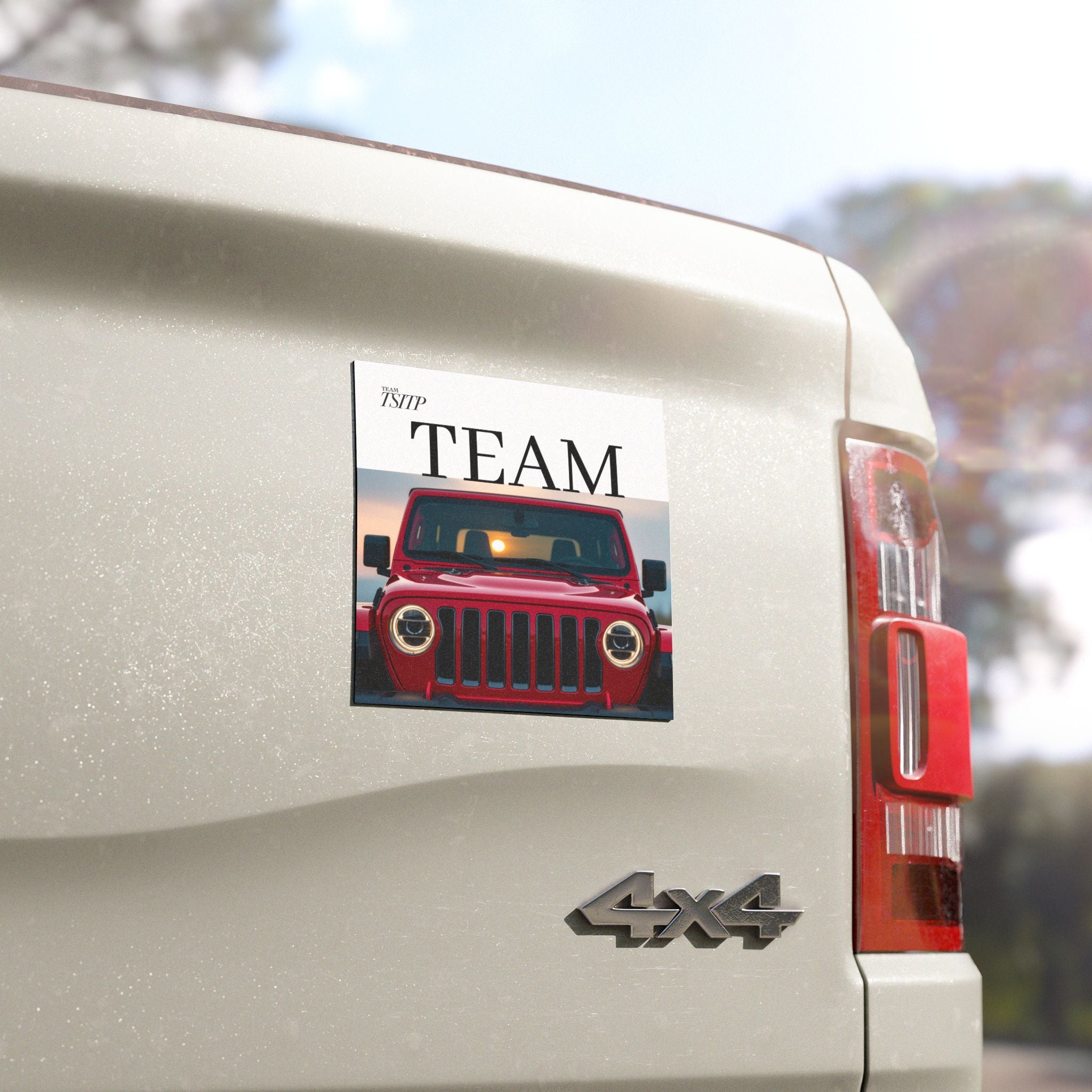 Team Red Jeep: Car Magnet — Automotive Magnet
