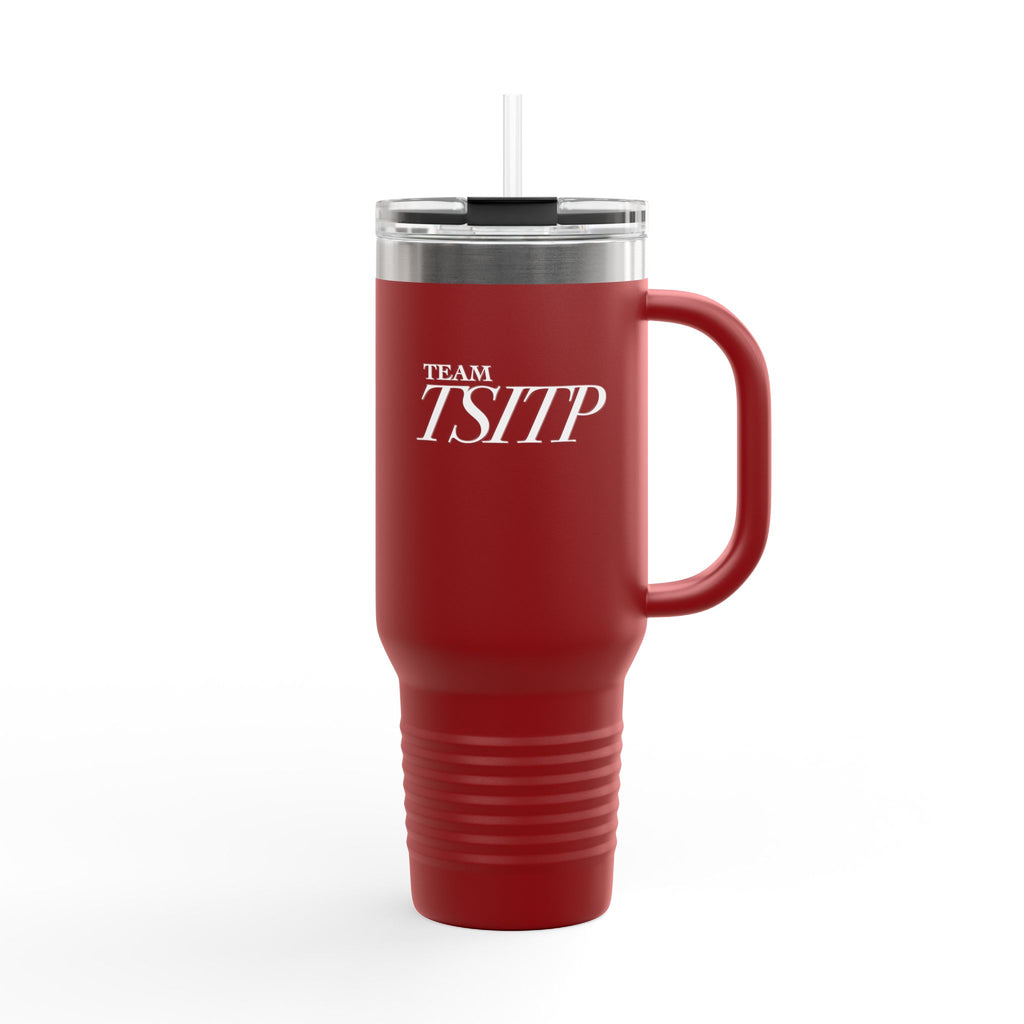 Summer All Night Insulated Travel Mug – 40oz Steel Tumbler with Straw & Handle