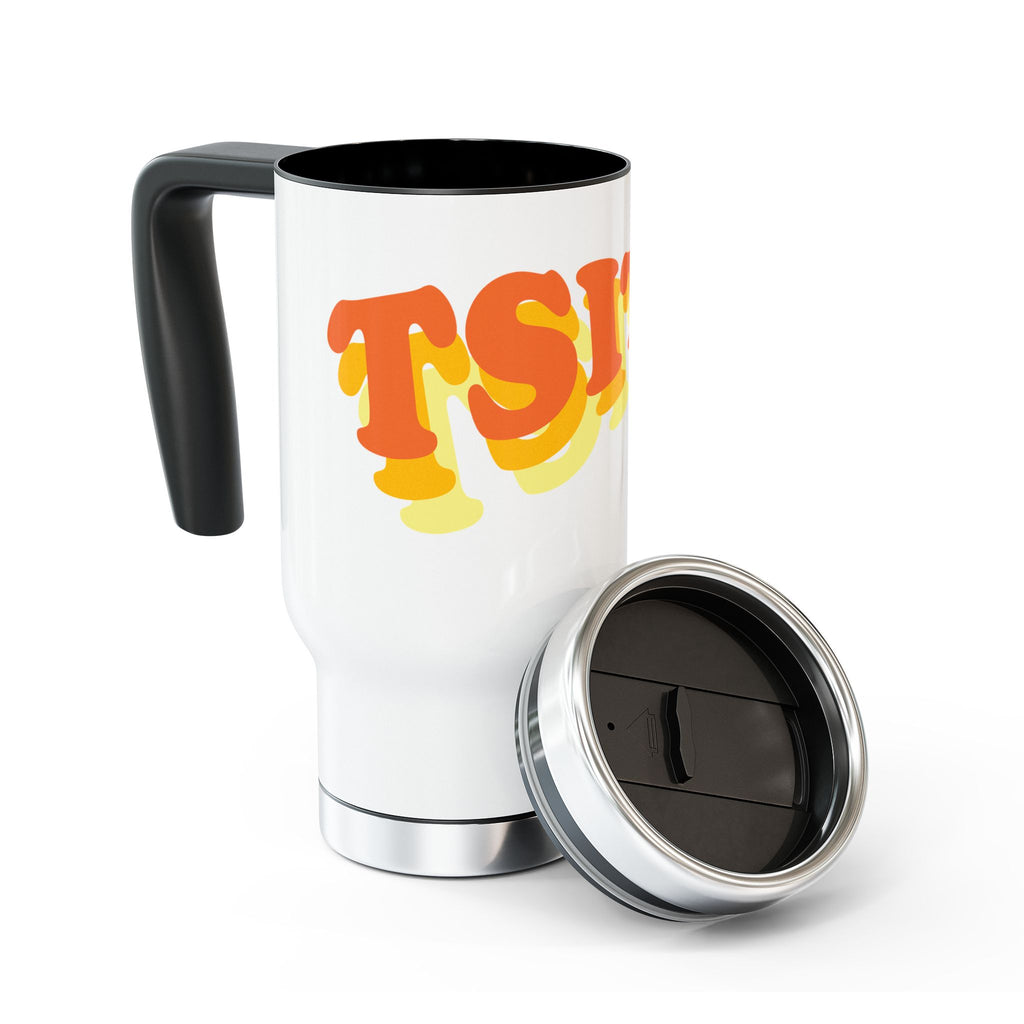 TSITP Retro 'Good Vibes' 14oz Stainless Steel Travel Mug with Handle