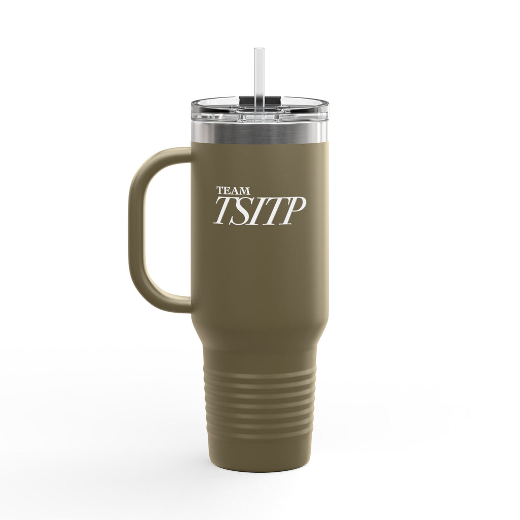 Summer All Night Insulated Travel Mug – 40oz Steel Tumbler with Straw & Handle