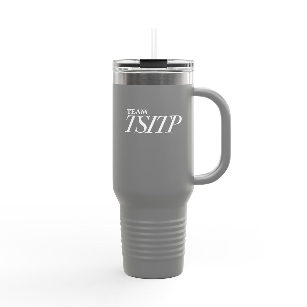 Summer All Night Insulated Travel Mug – 40oz Steel Tumbler with Straw & Handle