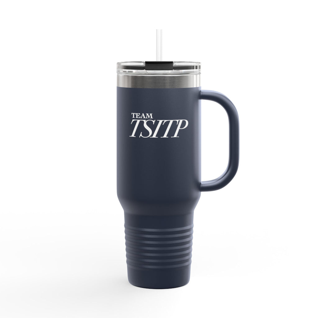Summer All Night Insulated Travel Mug – 40oz Steel Tumbler with Straw & Handle