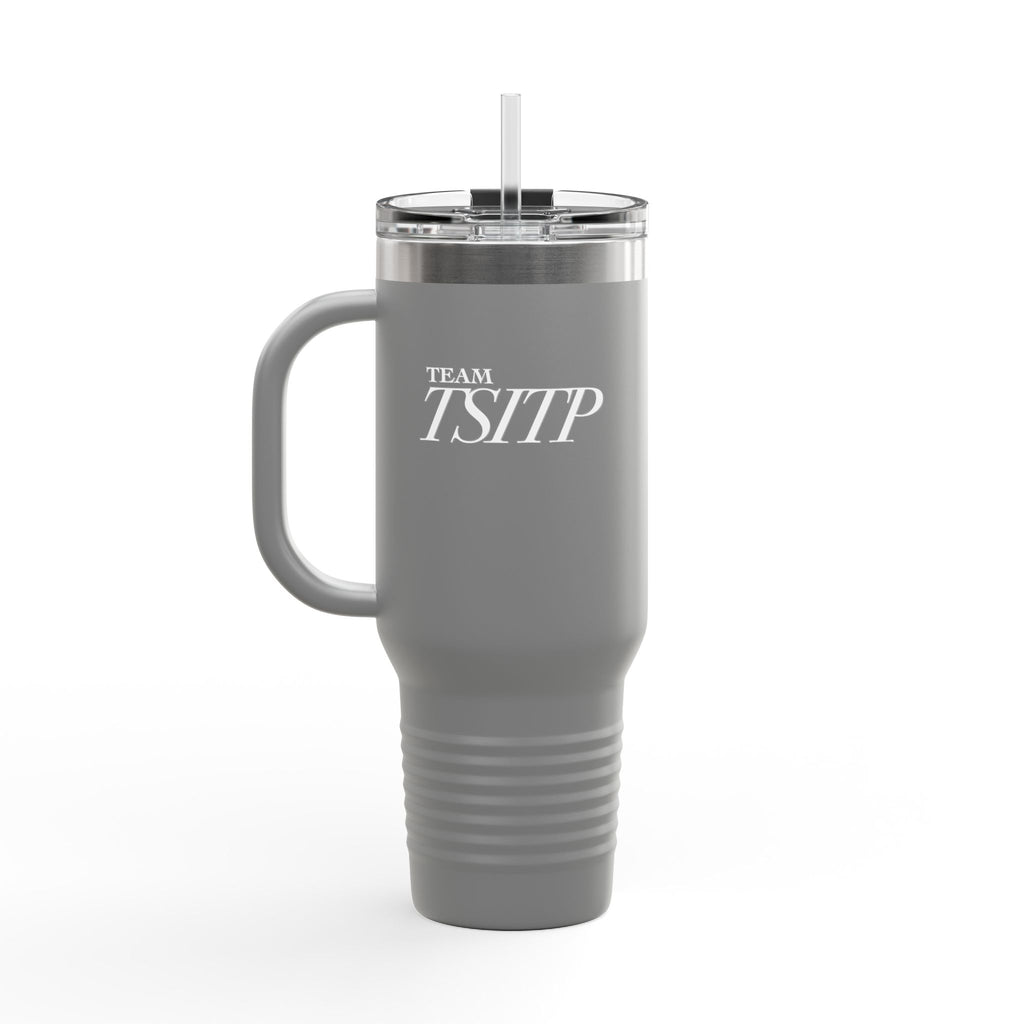 Summer All Night Insulated Travel Mug – 40oz Steel Tumbler with Straw & Handle