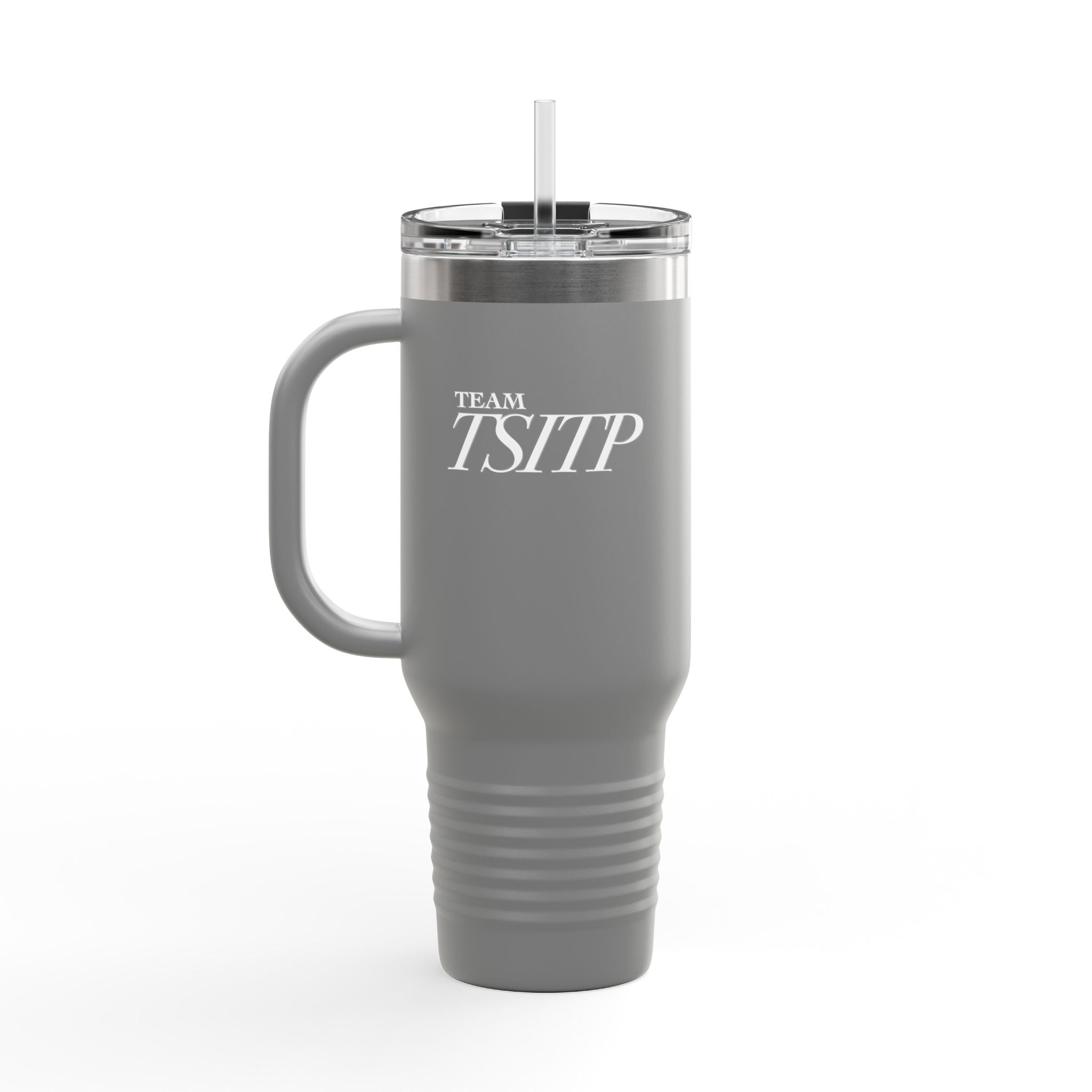 Summer All Night Insulated Travel Mug – 40oz Steel Tumbler with Straw & Handle